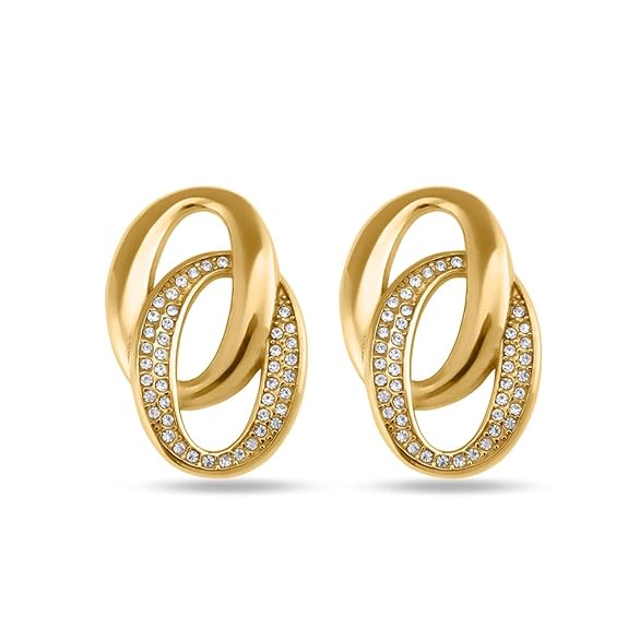 Elegant Interlinked Stud Earrings | Gifts For Girlfriend | Gift For Women & Girls