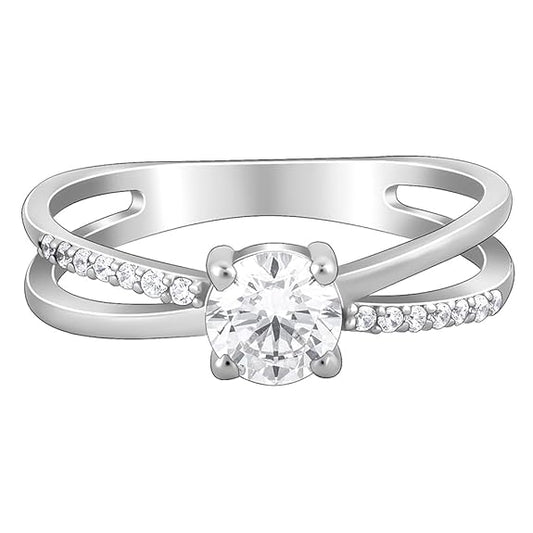 Silver Glittering Ring,Fixed Size| Gifts for Women and Girls