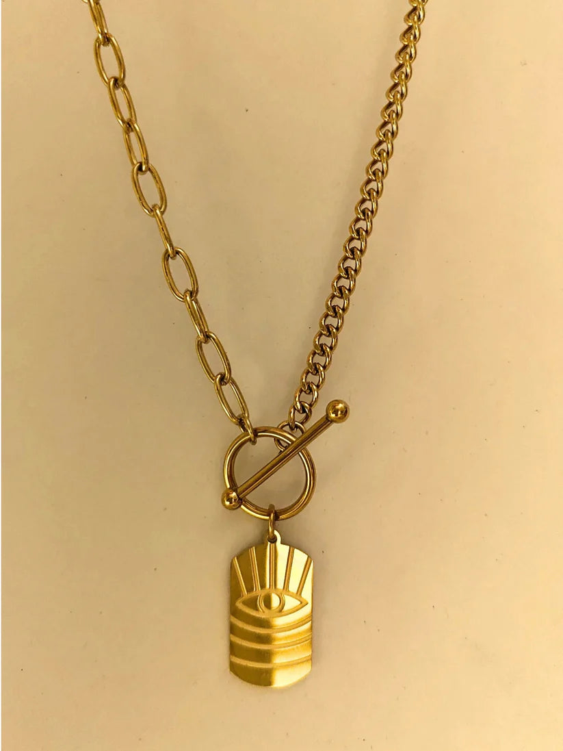 Evil Eye Gold Neckpiece