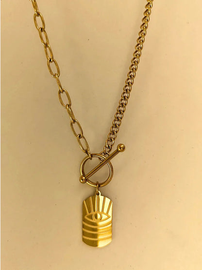 Evil Eye Gold Neckpiece