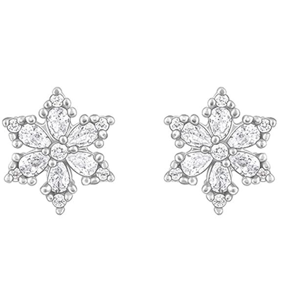 Silver Flowery Snowflake Studs| studs to Gift Women & Girls