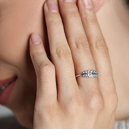 Silver Finger Ring Rhodium Plated Minimal Ring Jewelry For Women | Gifts for Women & Girls | With Certificate of Authenticity