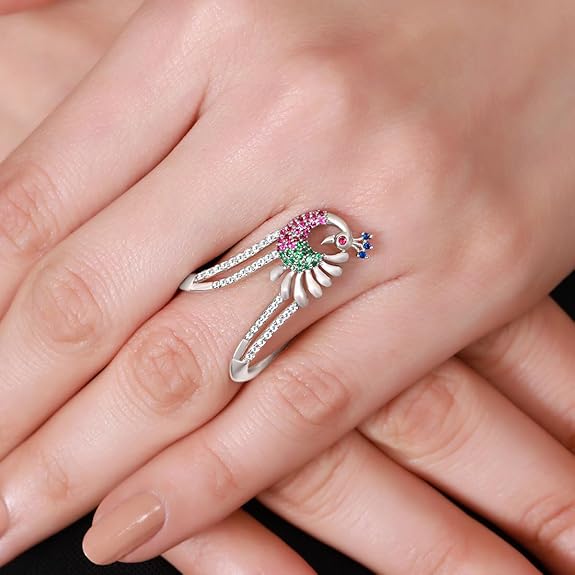 Silver Finger Ring Rhodium Plated Minimal Ring Jewelry For Women | Gifts for Women & Girls