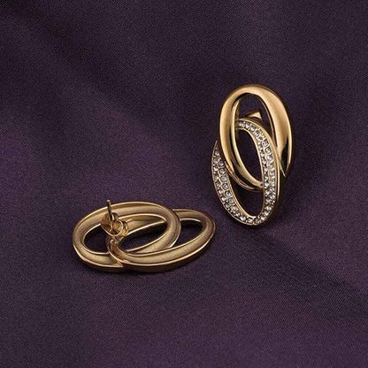Elegant Interlinked Stud Earrings | Gifts For Girlfriend | Gift For Women & Girls