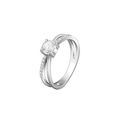 Silver Glittering Ring,Fixed Size| Gifts for Women and Girls