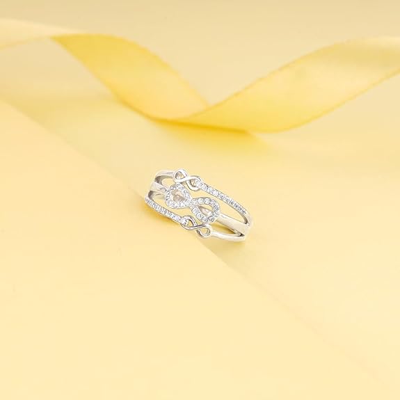 Silver Rose Gold Infinity Ring | Gifts for Women & Girls