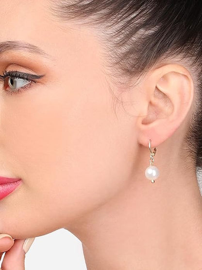 Gold Tone Contemporary Studs & Drop Earrings For Women