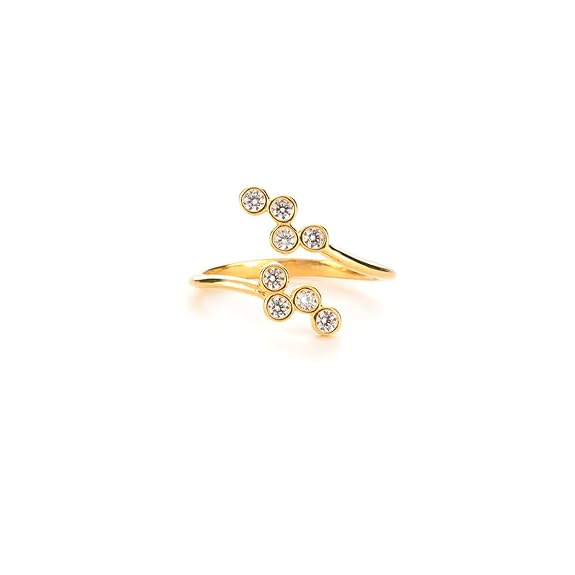 Women's Lunar Sky Ring In Gold Plated Silver